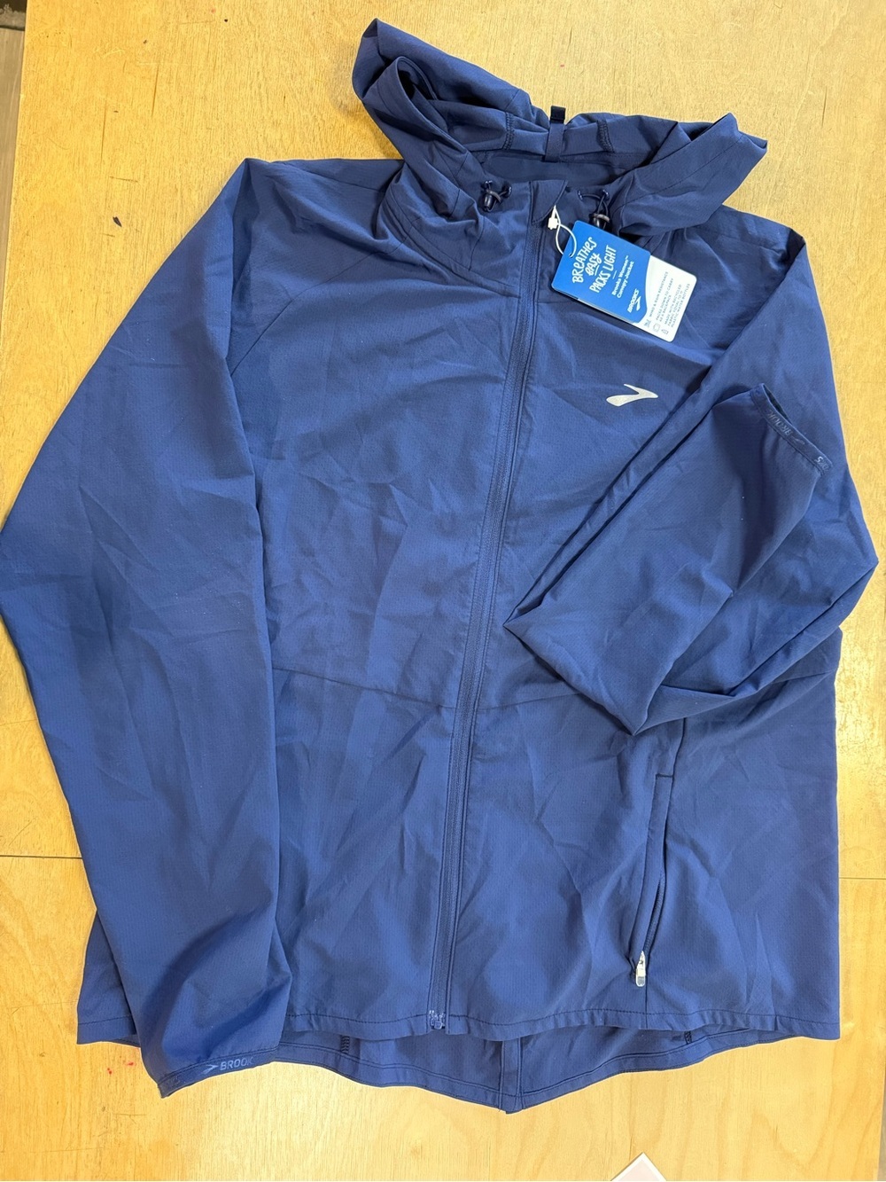 Brooks Midnight Blue Canopy Jacket with Hood